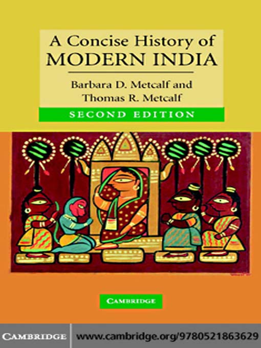 Title details for A Concise History of Modern India by Barbara D. Metcalf - Available